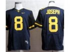 NCAA Virginia Mountaineers #8 Karl Joseph blue Jerseys(Elite)