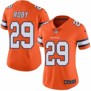 Women\'s Nike Denver Broncos #29 Bradley Roby Limited Orange Rush NFL Jersey