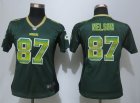 Women New Nike Green Bay Packers #87 Nelson Green Strobe Jerseys