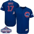 Mens Majestic Chicago Cubs #17 Mark Grace Royal Blue 2016 World Series Champions Flexbase Authentic Collection MLB Jersey