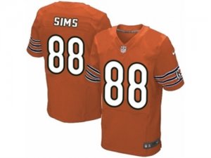 Mens Nike Chicago Bears #88 Dion Sims Elite Orange Alternate NFL Jersey