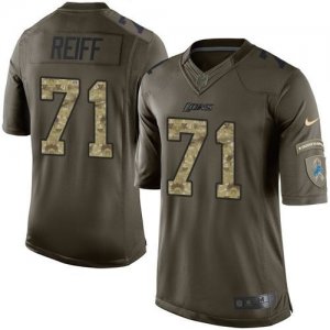 Nike Detroit Lions #71 Riley Reiff Green Salute To Service Jerseys(Limited)