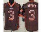 Nike Cleveland Browns #3 Brandon Weeden Brown Jerseys(Elite Drift Fashion)