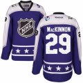 Mens Reebok Colorado Avalanche #29 Nathan MacKinnon Authentic Purple Central Division 2017 All-Star NHL Jersey
