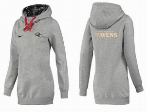 Women Baltimore Ravens Logo Pullover Hoodie-100