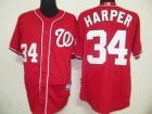 MLB Washington Nationals #34 Harper Red