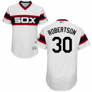 Men\'s Majestic Chicago White Sox #30 David Robertson White Flexbase Authentic Collection MLB Jersey