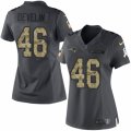Womens Nike New England Patriots #46 James Develin Limited Black 2016 Salute to Service NFL Jersey