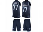 Nike Tennessee Titans #77 Taylor Lewan Limited Navy Blue Tank Top Suit NFL Jersey