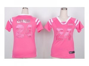 Nike women jerseys seattle seahawks #24 marshawn lynch pink[fashion Rhinestone sequins]