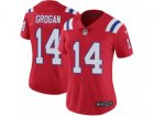 Women Nike New England Patriots #14 Steve Grogan Vapor Untouchable Limited Red Alternate NFL Jersey