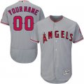 2016 Men Los Angeles Angels of Anaheim Majestic Gray Flexbase Authentic Collection Custom Jersey