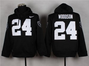 Nike Oakland Raiders #24 Charles Woodson black jerseys(Pullover Hoodie)