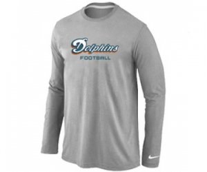 Nike Miami Dolphins Authentic font Long Sleeve T-Shirt