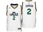 Men Utah Jazz #2 Joe Johnson Home White New Swingman Jersey