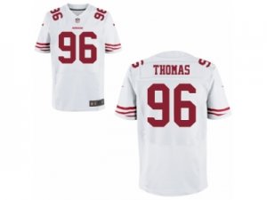 Mens Nike San Francisco 49ers #96 Solomon Thomas Elite White NFL Jersey