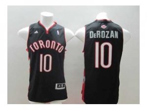 nba toronto raptors #10 derozan black[revolution 30 swingman]