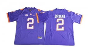 Clemson Tigers #2 Kelly Bryant Purple College Football Jersey