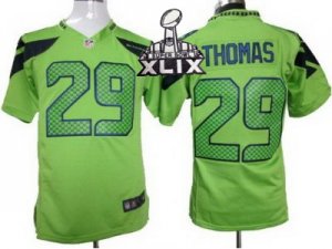 2015 Super Bowl XLIX Nike NFL Seattle Seahawks #29 Earl Thomas Green Jerseys(Game)