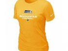 Women Seattle Seahawks Yellow T-Shirt