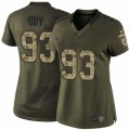Women's Nike Baltimore Ravens #93 Lawrence Guy Limited Green Salute to Service NFL Jersey