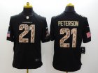 Nike Arizona Cardicals #21 Patrick Peterson Black Salute to Service Jerseys(Limited)