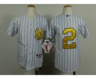 Youth mlb jerseys new york yankees #2 jeter white[number golden][black strip]