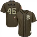 San Francisco Giants #46 Santiago Casilla Green Salute to Service Stitched Baseball Jersey