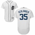 Men's Majestic Detroit Tigers #35 Justin Verlander White Flexbase Authentic Collection MLB Jersey