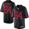 Mens Nike San Francisco 49ers #64 Mike Purcell Limited Black Alternate NFL Jersey