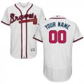 Atlanta Braves White Mens Customized Flexbase Jersey