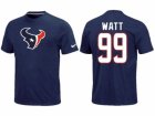 Nike Houston Texans #99 Watt Name & Number blue T-Shirt