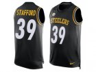 Mens Nike Pittsburgh Steelers #39 Daimion Stafford Limited Black Player Name & Number Tank Top NFL Jersey