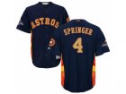 Youth Houston Astros #4 George Springer Navy 2018 Gold Program Cool Base Stitched Baseball Jersey