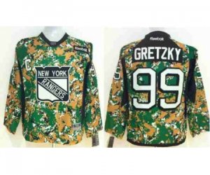 Youth nhl jerseys new york rangers #99 gretzky camo[patch C]