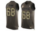 Mens Nike Washington Redskins #68 Russ Grimm Limited Green Salute to Service Tank Top NFL Jersey