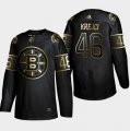 Bruins #46 David Krejci Black Gold Adidas Jersey