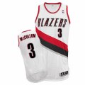 Mens Adidas Portland Trail Blazers #3 C.J. McCollum Authentic White Home NBA Jersey