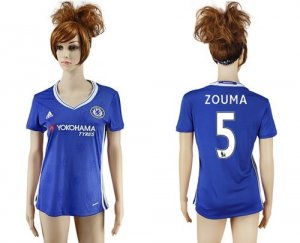 Womens Chelsea #5 Zouma Home Soccer Club Jersey