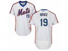 Mens Majestic New York Mets #19 Jay Bruce White Royal Flexbase Authentic Collection MLB Jersey