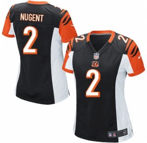 Womens Nike Cincinnati Bengals #2 Mike Nugent Game Black Team Color NFL Jersey
