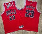 MenChicago Bulls #23 Michael Jordan Red With Bulls AU Jersey