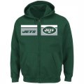 New York Jets Majestic Touchback Full Zip Hoodie Green