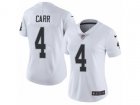 Women Nike Oakland Raiders #4 Derek Carr Vapor Untouchable Limited White NFL Jersey