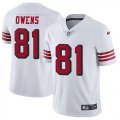 Nike 49ers #81 Terrell Owens White Color Rush Vapor Untouchable Limited Jersey