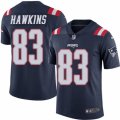 Youth Nike New England Patriots #83 Lavelle Hawkins Limited Navy Blue Rush NFL Jersey