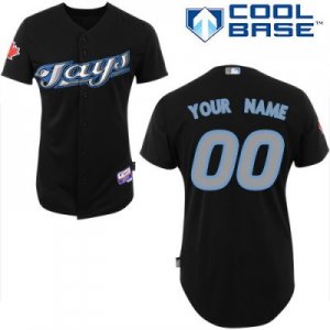 Customized Toronto Blue Jays Jersey Black Cool Base Baseball