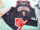 nba chicago bulls #1 rose black suit