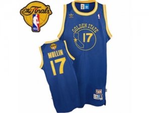Mens Adidas Golden State Warriors #17 Chris Mullin Swingman Royal Blue New Throwback 2017 The Finals Patch NBA Jersey