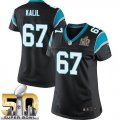 Women Nike Panthers #67 Ryan Kalil Black Team Color Super Bowl 50 Stitched Jersey